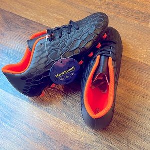 Youth size 2 Hawkwell soccer cleats black and orange. New with tags!!